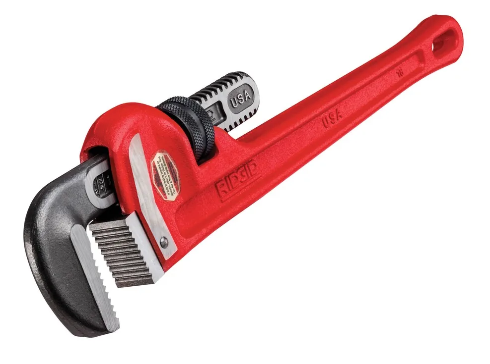 Chave de grifo reta vermelha de serviço pesado