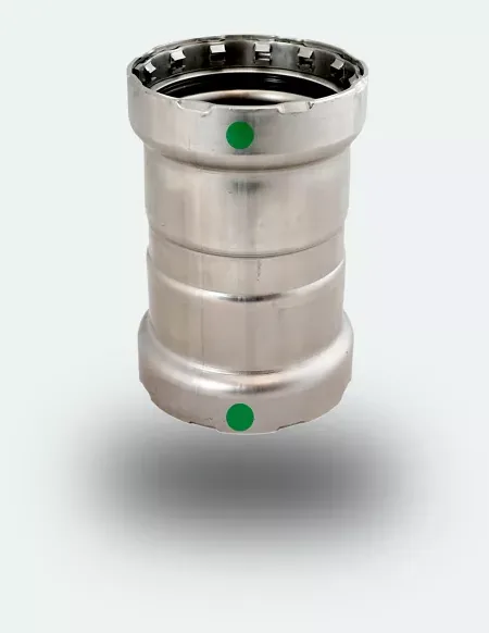 Luva de inox de prensar com anel de vedação