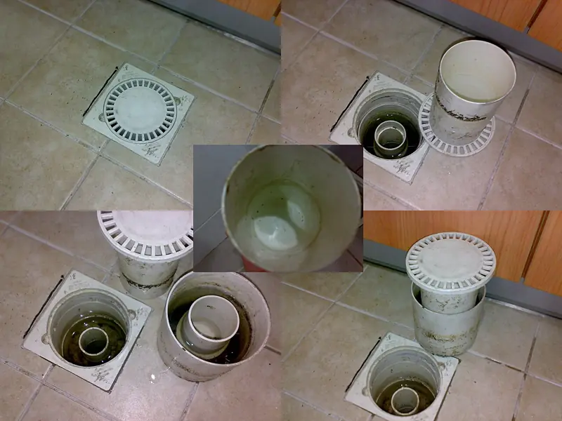 Ralos de piso com sifão, abertos e fechados