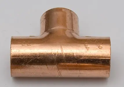 Tê de cobre para solda capilar