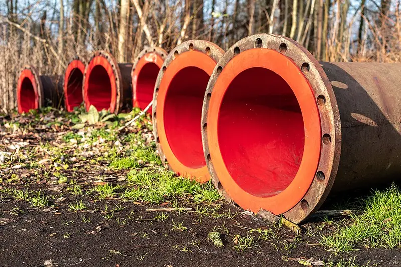 Tubos com flanges nas extremidades
