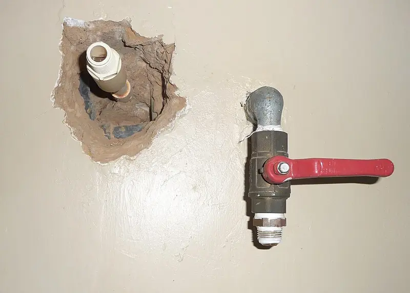 Registro de esfera de latão com alavanca vermelha