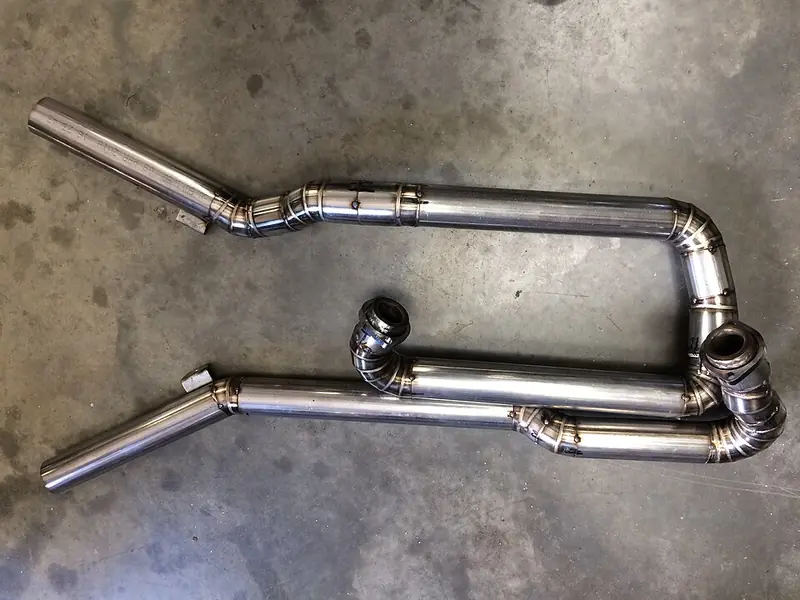 Conjunto de tubulação de aço inoxidável soldada